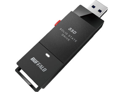 PC対応 USB3.2(Gen2) TV録画 スティック型SSD 1TB ブラック Type-C付属 SSD-SCT1.0U3-BA