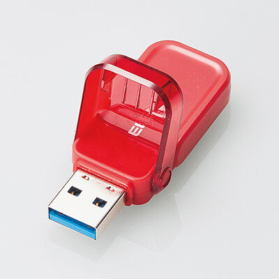 USBメモリー/USB3.1(Gen1)対応/フリップキャップ式/64GB/レッド MF-FCU3064GRD