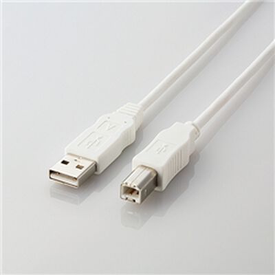 EU RoHS指令準拠 USB2.0ケーブル ABタイプ/2.0m(ホワイト) USB2-ECO20WH