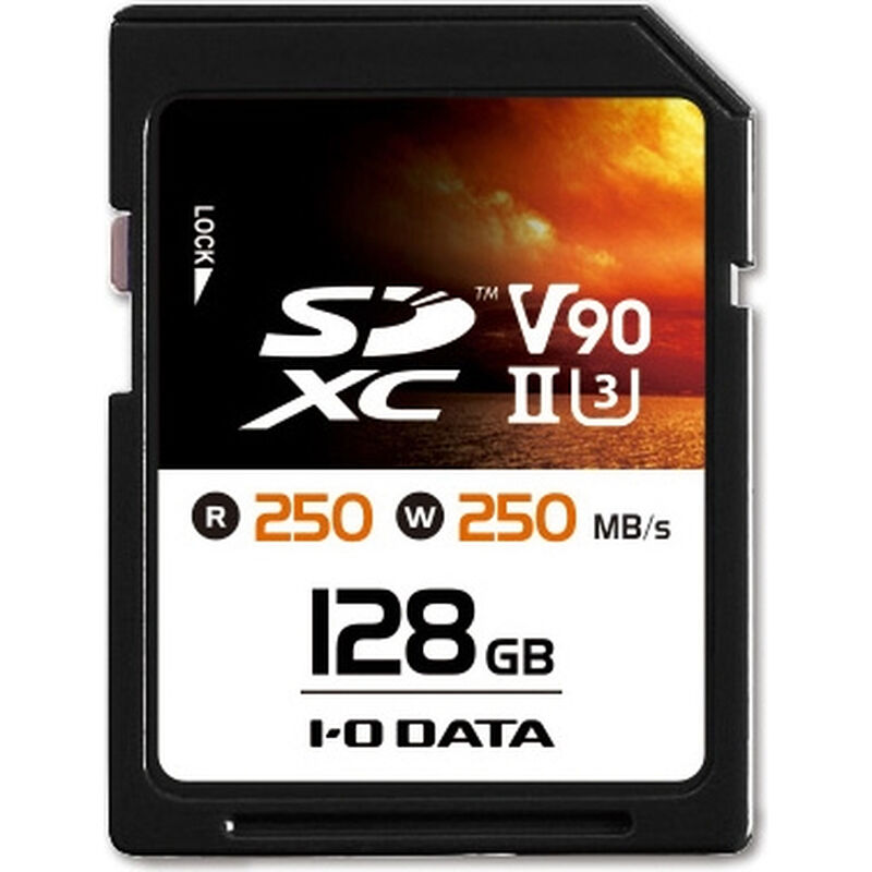 UHS-II UHSスピードクラス3/Video Speed Class 90対応 SDXCメモリーカード 128GB SD2U3-128G