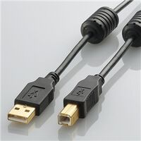 USB2.0ケーブル/フェライトコア付 ABタイプ/5.0m(ブラック) U2C-BF50BK