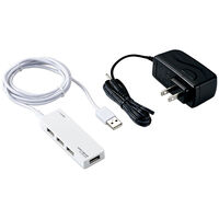 USB2.0ハブ/ACアダプタ付/セルフパワー/4ポート/ホワイト U2H-AN4SWH
