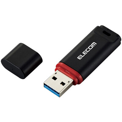 USBメモリー/USB3.2(Gen1)対応/キャップ式/データ復旧サービス付/64GB/ブラック MF-DRU3064GBKR