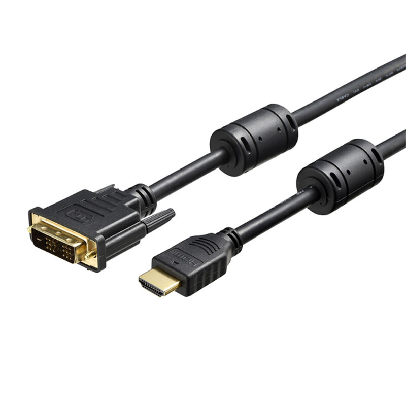 HDMI：DVI変換ケーブル コア付 3.0m ブラック BSHDDV30BK