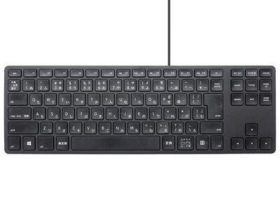 Matias Wired Aluminum Tenkeyless Keyboard for PC - Black 日本語配列 FK308PCBB-JP