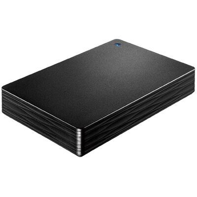 USB3.1 Gen1/2.0対応ポータブルハードディスク「カクうす Lite」 ブラック 4TB HDPH-UT4DKR