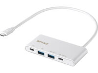 USB 3.2(Gen 2)バスパワー4ポートPD対応ハブ ホワイト BSH4U500C1PWH