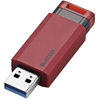 USB3.1(Gen1)対応メモリー/ノック式/オートリターン機能付/16GB/レッド MF-PKU3016GRD