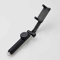Bluetooth自撮り棒/回転ホルダー型/45cm/ブラック P-SSBRBK