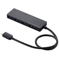 USB3.1(Gen1)HUB/Type-C/Aメス4ポート/バスパワー/30cmケーブル/ブラック U3HC-A430BBK