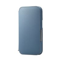 iPhone 15用レザーケース/手帳型/耐衝撃/NEUTZ/磁石付き/ブルー PM-A23APLFY2BU
