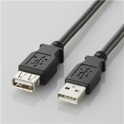 USB2.0延長ケーブル（A-A延長タイプ）「U2C-Eシリーズ」（ブラック/3.0m）