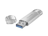 USB-A＆USB-C搭載USBメモリー（USB3.2 Gen1） 64GB シルバー U3C-STD64G/S