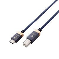 AVケーブル/音楽伝送/USB Type-C to USB2.0 Standard-Bケーブル/USB2.0/1.0m/ネイビー DH-CB10