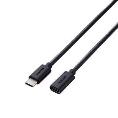 USB2.0延長ケーブル/C-Cメスタイプ/USB Power Delivery対応/ノーマル/1.0m/ブラック MPA-ECC10BK