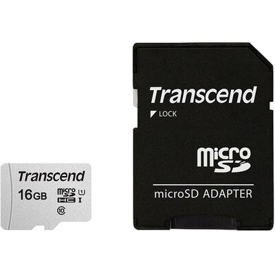 16GB UHS-I U1 microSDHCカード with Adapter TLC TS16GUSD300S-A