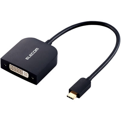 USB Type-C映像変換アダプタ/USB Type-C to DVI/ブラック AD-CDVIBK