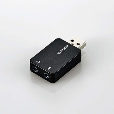 USBオーディオ変換アダプタ/ブラック USB-AADC01BK