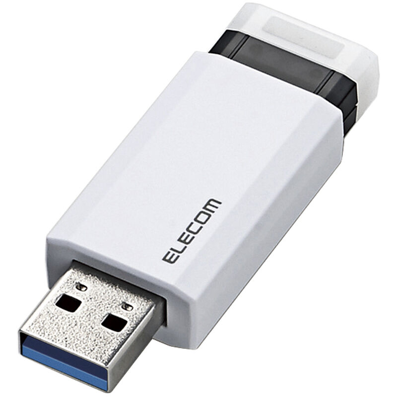 USB3.1(Gen1)対応メモリー/ノック式/オートリターン機能付/16GB/ホワイト MF-PKU3016GWH