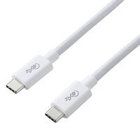 USB4ケーブル/C-Cタイプ/認証品/PD対応/40Gbps/0.8m/ホワイト USB4-CC5P08WH
