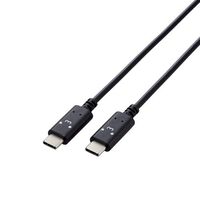 USB Type-C to USB Type-Cケーブル/USB PD対応/顔つきタイプ/2.0m/くろちゃん(ブラック×ホワイト) MPA-CCF20BF