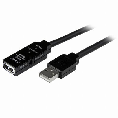 USB 2.0 アクティブ延長ケーブル 35m Type-A(オス) - Type-A(メス) USB2.0 リピータケーブル USB2AAEXT35M