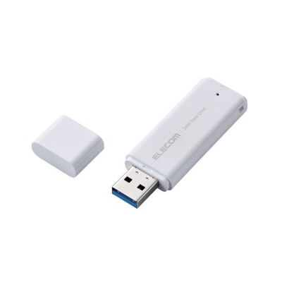 外付けSSD/ポータブル/USB 5Gbps/USB3.2(Gen1)/小型/キャップ式/250GB/ホワイト ESD-EMC0250GWH
