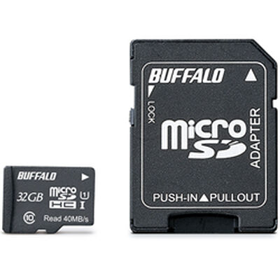 UHS-I Class1 microSDHCカード SD変換アダプター付 32GB RMSD-032GU1SA