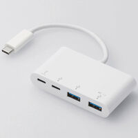USBHUB/USB3.1(Gen2)/USB Power Delivery対応/Type-Cコネクタ/Aメス2ポート/Cメス2ポート/バスパワー/ホワイト U3HC-A424P10WH