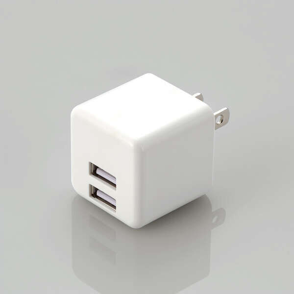 富士通WEB MART] AC充電器/スマホ・タブレット用/2.4A出力/USB-Aメス2 