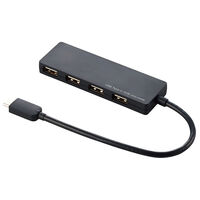 USB2.0HUB/Type-C/Aメス4ポート/バスパワー/15cmケーブル/ブラック U2HC-A429BBK