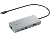 USB Type-C接続 ドッキングステーション PD対応 CR付 シルバー LUD-U3-CGCSV
