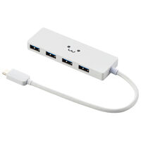 USB3.1(Gen1)HUB/Type-C/Aメス4ポート/バスパワー/15cmケーブル/ホワイトフェイス U3HC-A429BWF