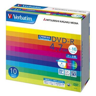 DVD-R 4.7GB CPRM PCデータ用 16倍速対応 10枚スリムケース入り ワイド印刷可能 DHR47JDP10V1