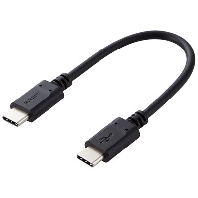 スマートフォン・タブレット用USBケーブル/USB(C-C)/スタンダード/Power Delivery対応/認証品/0.1m/ブラック MPA-CC01PNBK