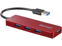 USB3.0 4ポート バスパワーハブ レッド BSH4U120U3RD