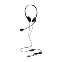 有線ヘッドセット/両耳オーバーヘッド/小型/USB-A/1.8m/ブラック HS-HP01SUBK
