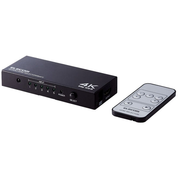 富士通WEB MART] HDMI切替器/4K60P対応/5ポート/5入力1出力/専用