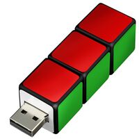 USBフラッシュメモリ キューブ型 4GB GH-UFD4GRBC
