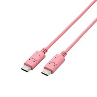 USB Type-C to USB Type-Cケーブル/USB PD対応/顔つきタイプ/2.0m/トキメキ(ピンク×ブラック) MPA-CCF20PNF