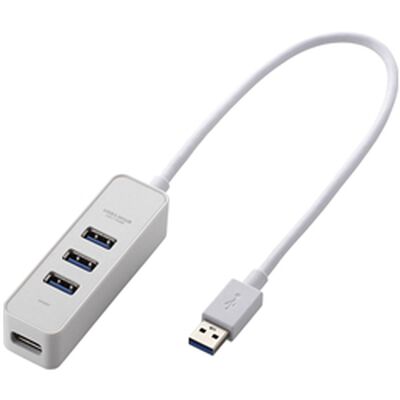 USB3.0ハブ/マグネット付/バスパワー専用/4ポート/ホワイト U3H-T405BWH