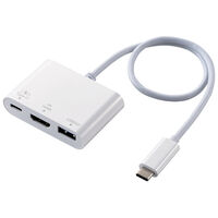Type-Cドッキングステーション/USB PD対応/充電&データ転送用Type-C×1/USB3.1(Gen1)×1/HDMI×1/30cmケーブル/ホワイト DST-C13WH