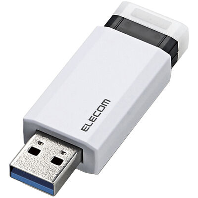 USB3.1(Gen1)対応メモリー/ノック式/オートリターン機能付/64GB/ホワイト MF-PKU3064GWH