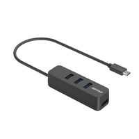 USB-C 3.2 Gen1 バスパワー上挿しハブ 磁石付 ブラック BSH4U320C1BK