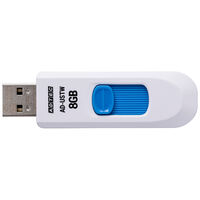 USB2.0 スライド式フラッシュメモリ USTW 8GB ホワイト AD-USTW8G-U2