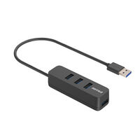 USB-A 3.2 Gen1 バスパワー上挿しハブ 磁石付 ブラック BSH4U320U3BK