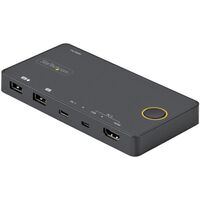 2ポートKVMスイッチ/USB-A + HDMI & USB-Cスイッチャー/デスクトップノートPC切替器/Thunderbolt 3互換 SV221HUC4K