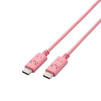 USB Type-C to USB Type-Cケーブル/USB PD対応/顔つきタイプ/1.0m/トキメキ(ピンク×ブラック) MPA-CCF10PNF