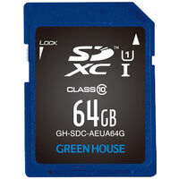 データ復旧サービス付 SDXCメモリーカード UHS-I クラス10 64GB GH-SDC-AEUA64G