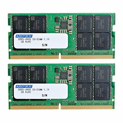 DDR5-4800 SODIMM 8GB×2枚 ADS4800N-X8GW